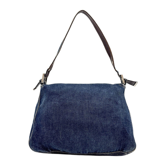 Mamma Baguette Navy Denim Shoulder Bag