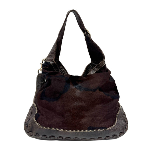 Jackie Brown Pony Hair and Leather Shoulder Bag
