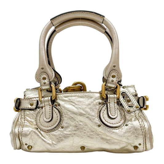 Mini Paddington Gold Leather Shoulder Bag