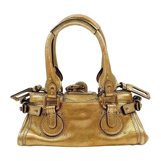 Paddington Gold Leather Shoulder Bag