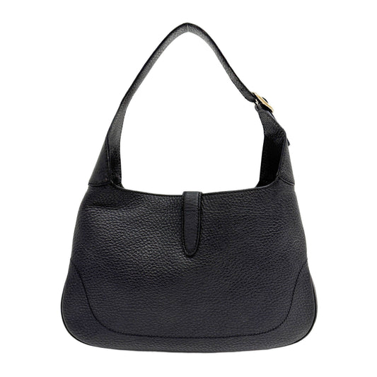 Jackie Black Leather Shoulder Bag