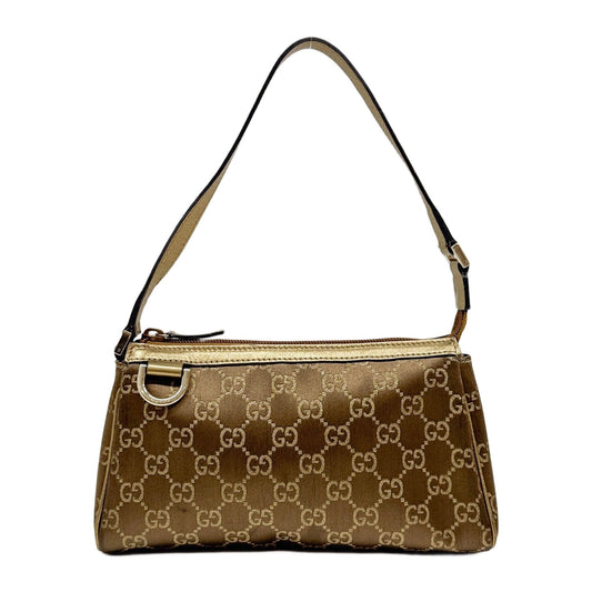 Abbey Brown GG Satin Shoulder Bag