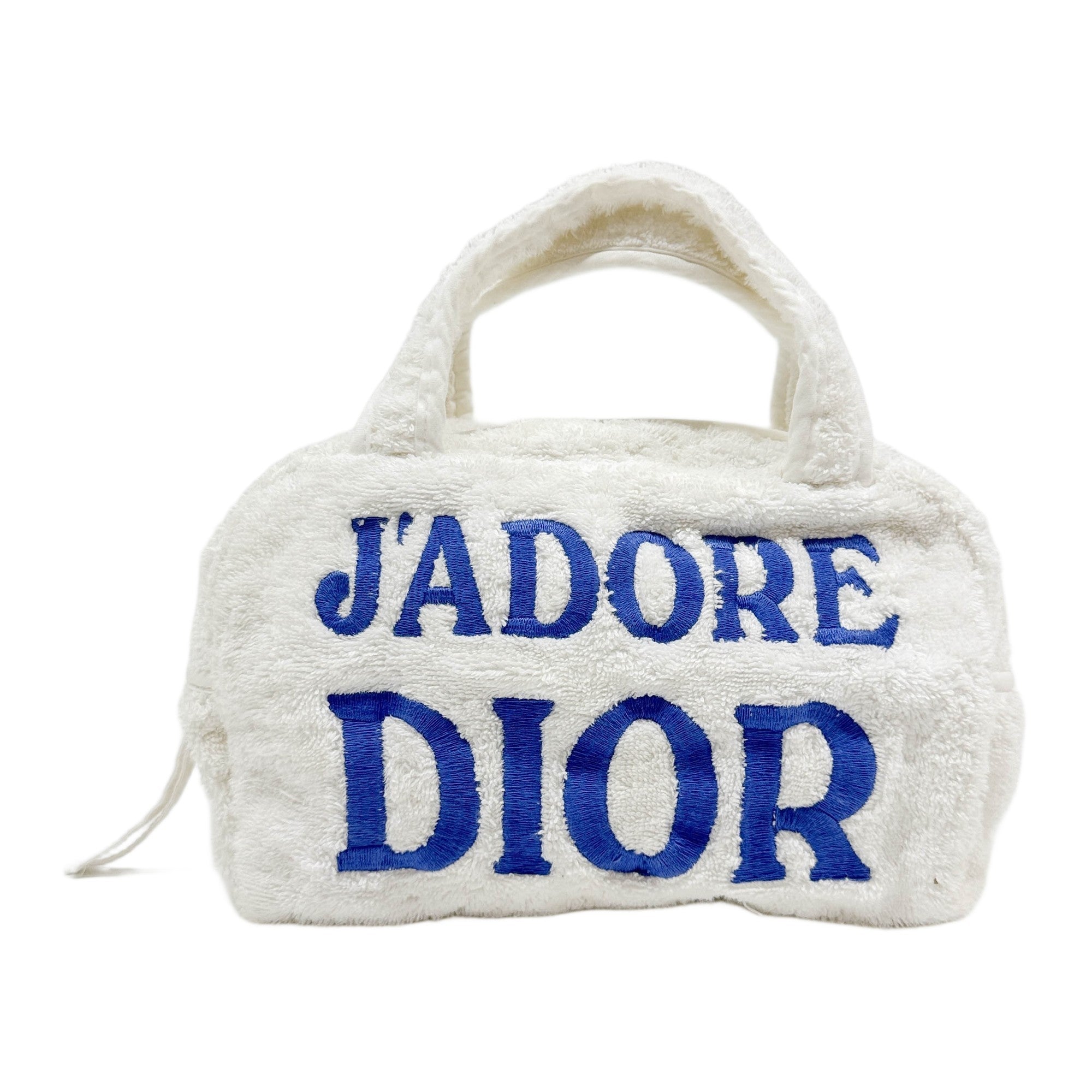 J'Adore Dior Terry Towel White Cloth Hand Bag