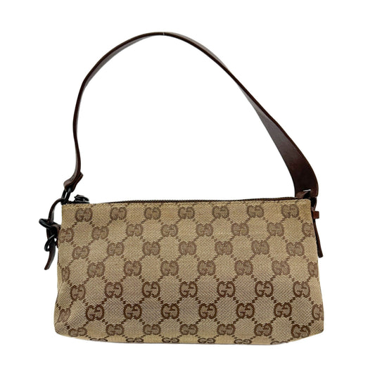 Tan GG Canvas Shoulder Pochette
