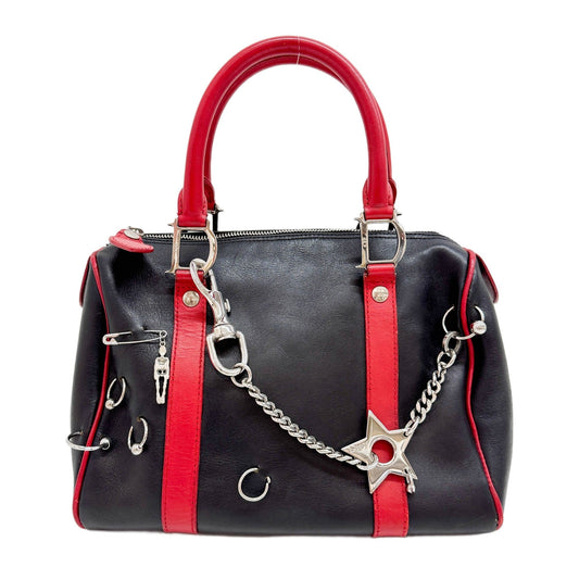 Boston/Bowling Hardcore Black Leather Hand Bag
