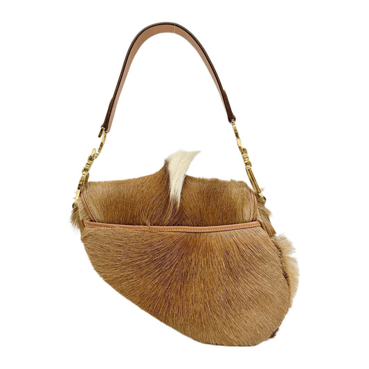 Mini Saddle Brown Pony Hair Shoulder Bag