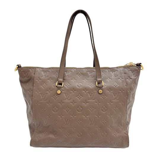 Empreinte Lumineuse PM Matte Brown Leather Tote Bag
