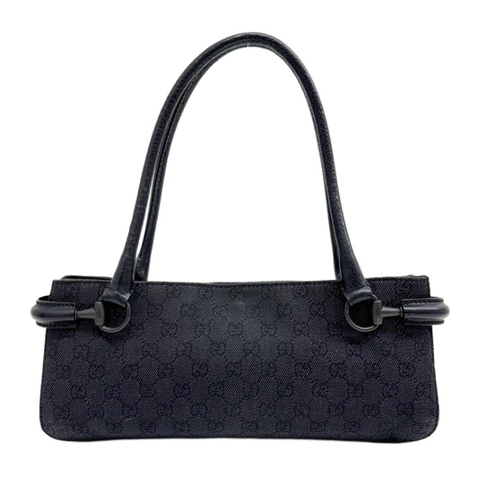 Horsebit Black GG Canvas Shouder Bag