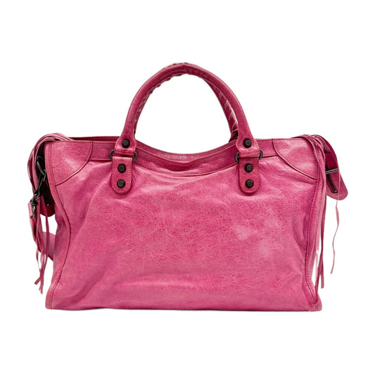 The City Pink Leather Two Way Bag