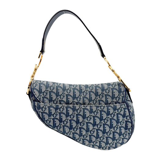 Saddle Dark Blue Trotter Canvas Shoulder Bag