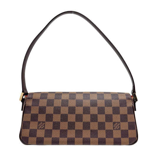 Recolator Damier Brown Canvas Shoulder Bag