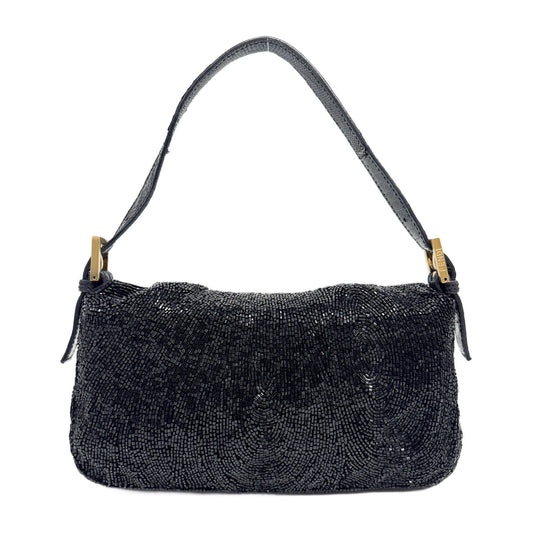 Baguette Black Beads Shoulder Bag