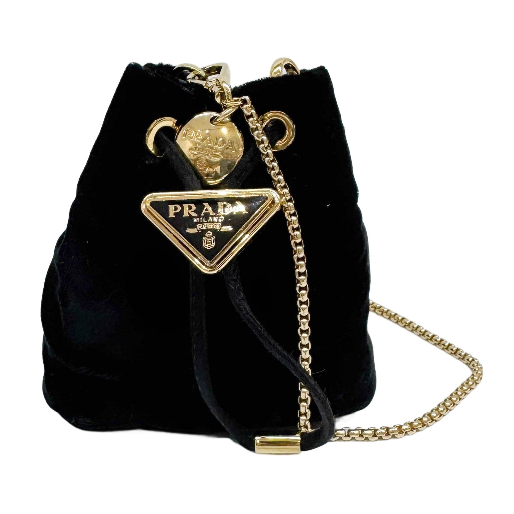 Mini Black Velvet Crossbody Pouch