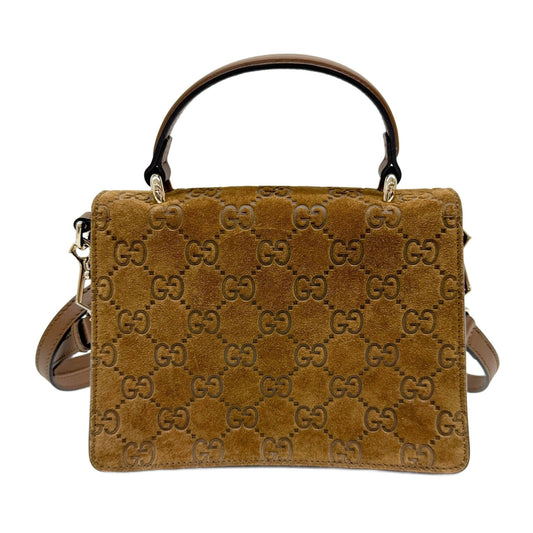 Dionysus Brown GG Suede Two Way Bag