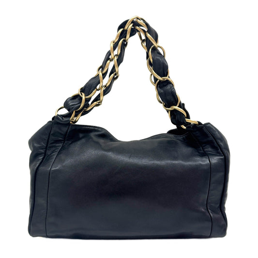 Olsen Hobo Black Lambskin Shoulder Bag