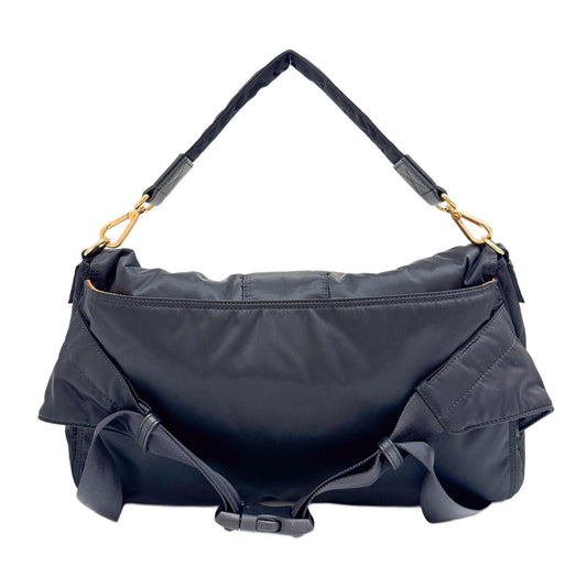 FENDI x Porter Maxi Baguette Black Nylon Three Way Belt Bag