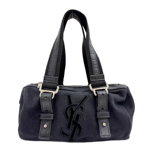 Mini Kahala Black Cotton Hand Bag