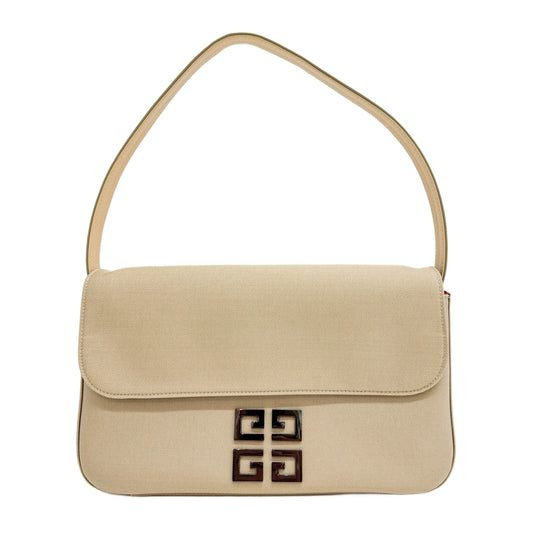 Beige Nylon Shoulder Bag