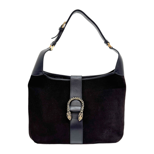Dionysus Black Suede Shoulder Bag