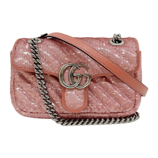 GG Marmont Pink Sequin Shoulder Bag