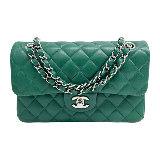 Classic Double Flap 2018 Green Leather Shoulder Bag
