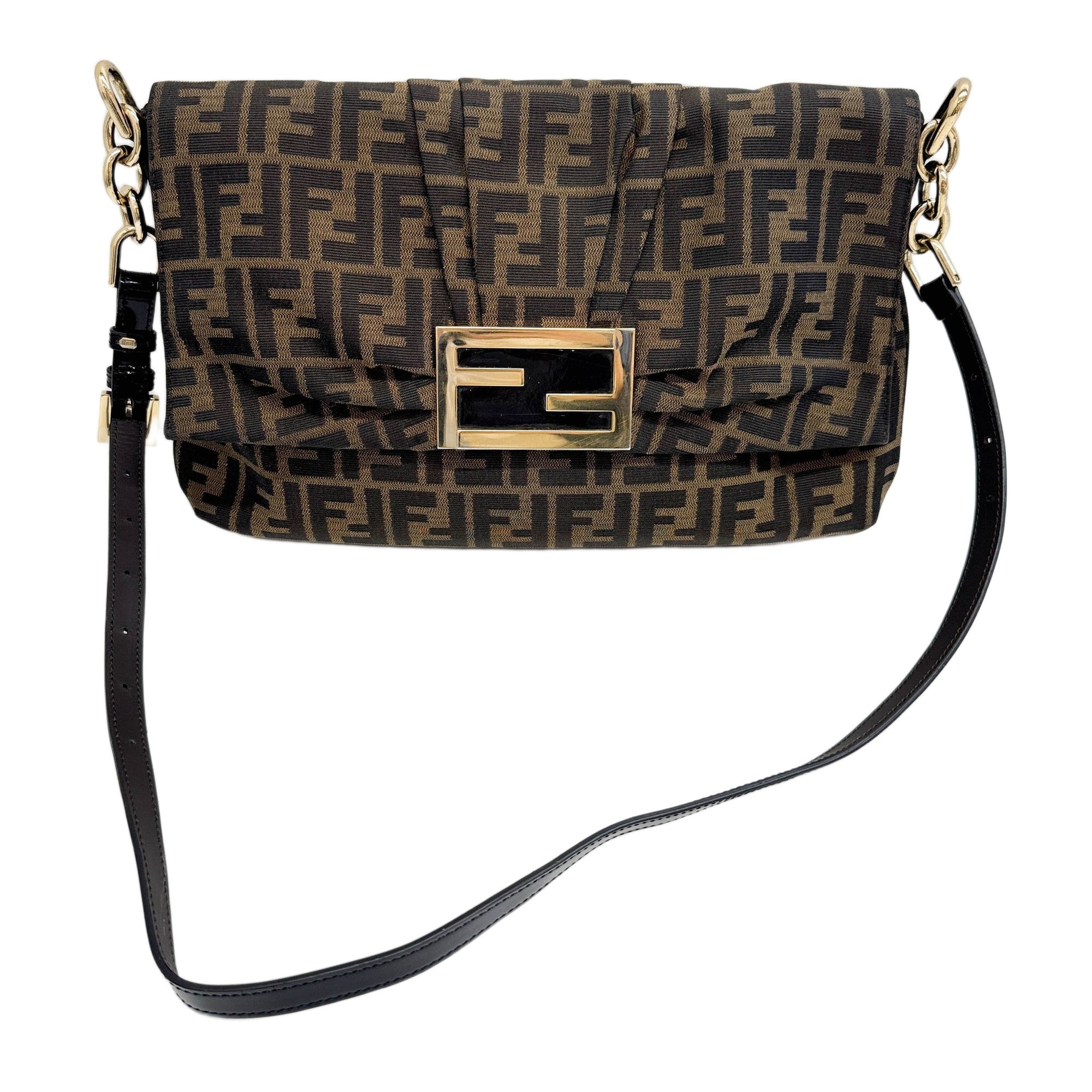 Mia Brown Zucca Canvas Shoulder Bag