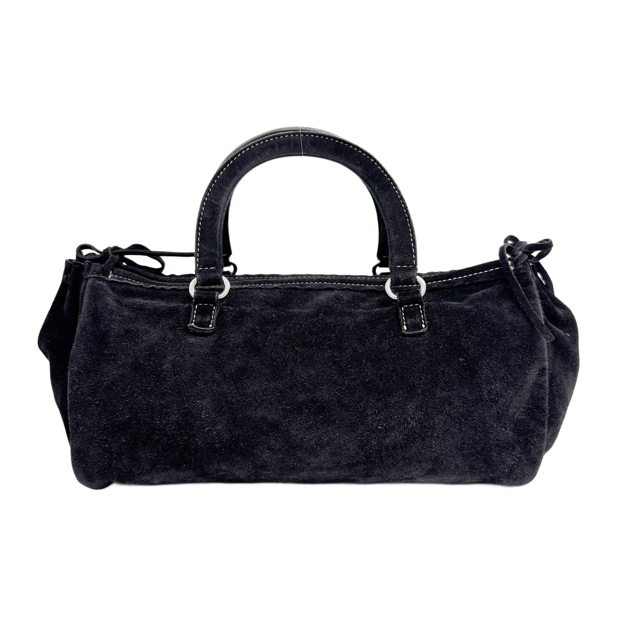 Black Suede Hand Bag
