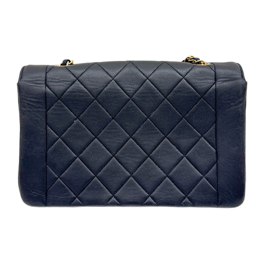 Diana 2017 Matelasse Black Leather Shoulder Bag