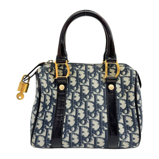 Mini Boston Blue Trotter Canvas Hand Bag