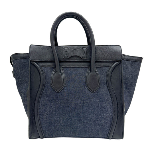 Luggage Phantom Black Trim Navy Blue Denim Hand Bag