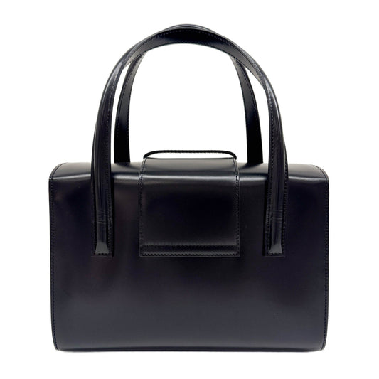 Panthere Black Leather Hand Bag