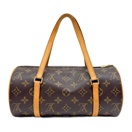 Papillon 26 Brown Monogram Coated Canvas Shoulder Bag