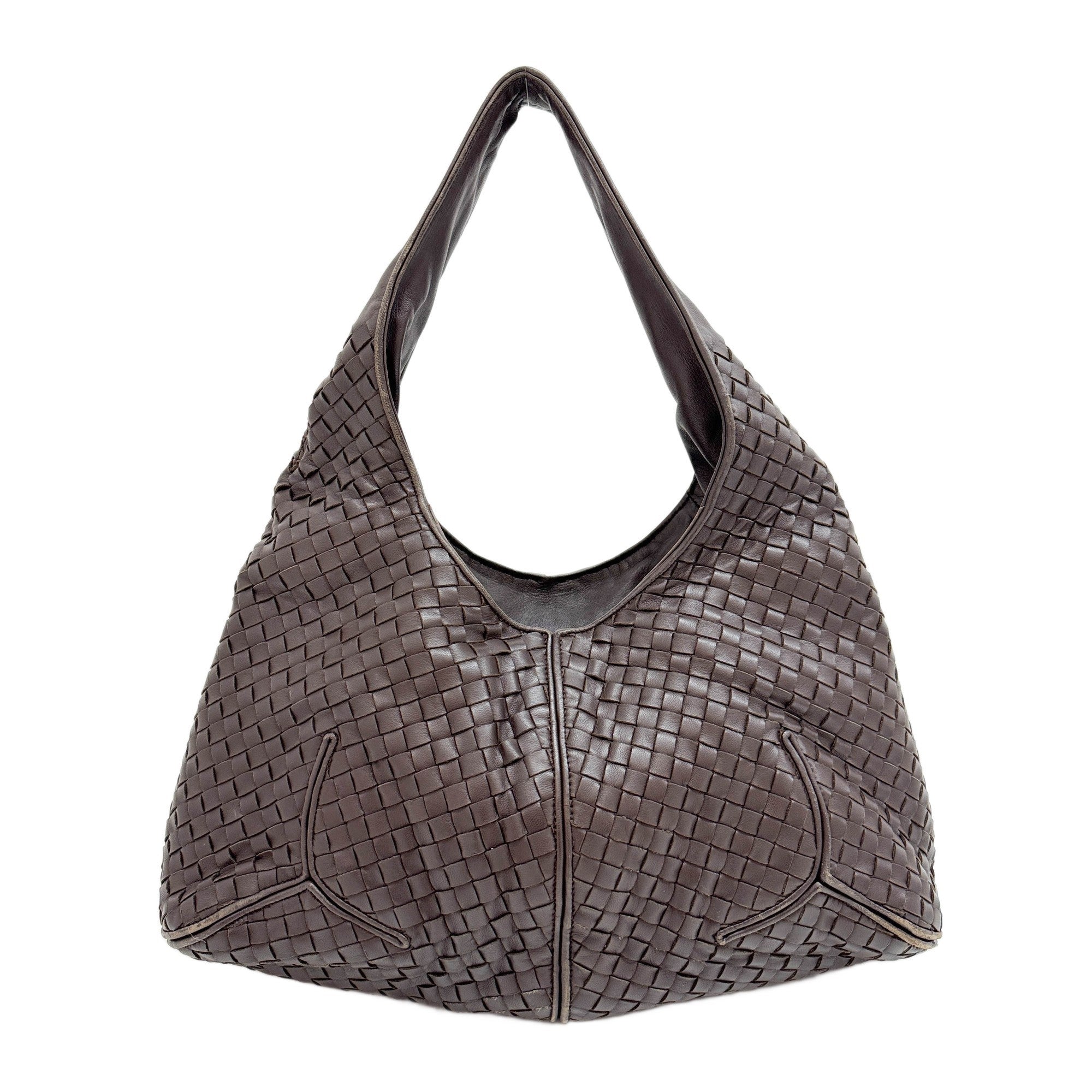 Hop Brown Leather Shoulder Bag