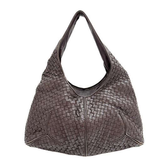 Hop Brown Leather Shoulder Bag