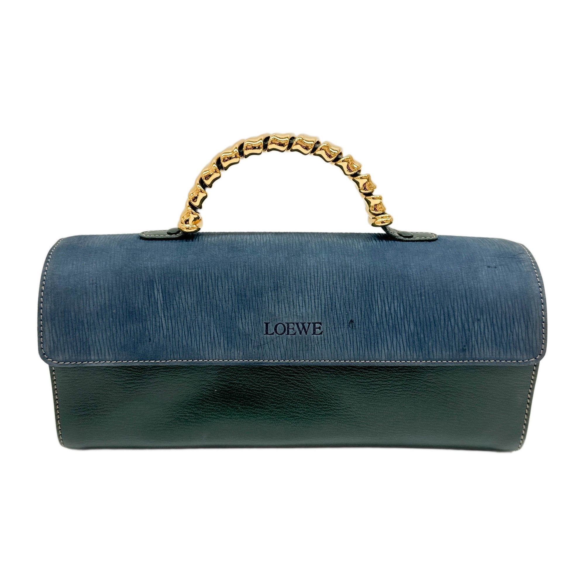 Velazquez Green Leather Hand Bag