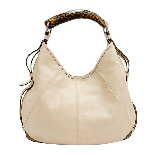 Mombasa Cream Beige Leather Shoulder Bag