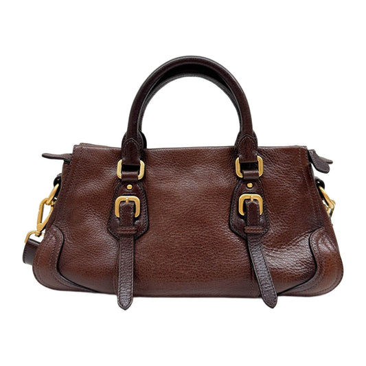 Cervo Antik Brown Leather Two Way Bag