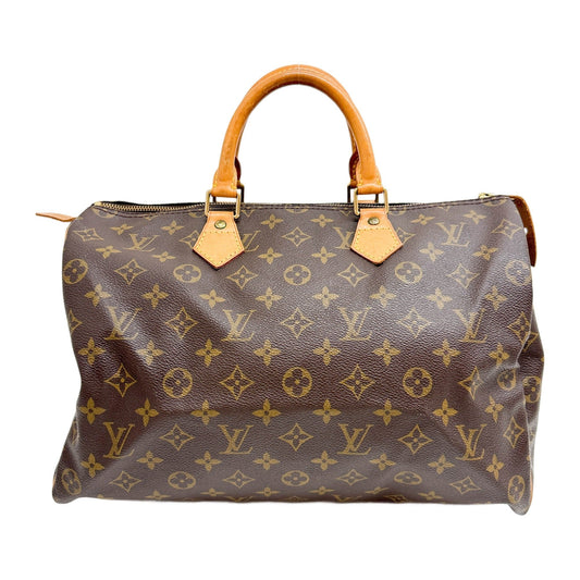 Speedy 35 Brown Monogram Canvas Hand Bag