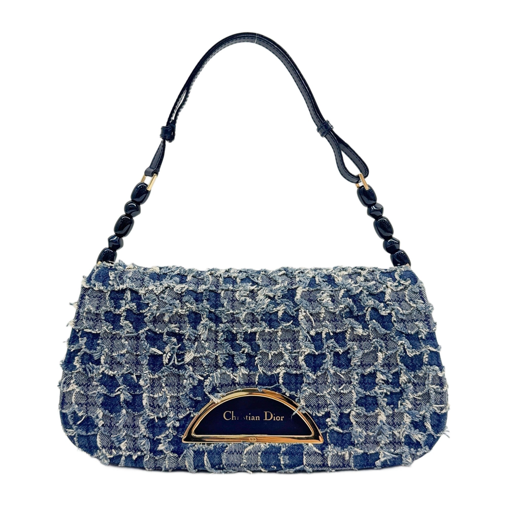 Malice Pearl Blue Denim Shoulder Bag