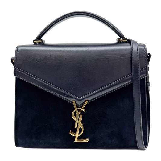 Cassandra Black Suede & Leather Two Way Bag