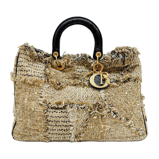 Diorissimo Brown Tweed Two Way Bag