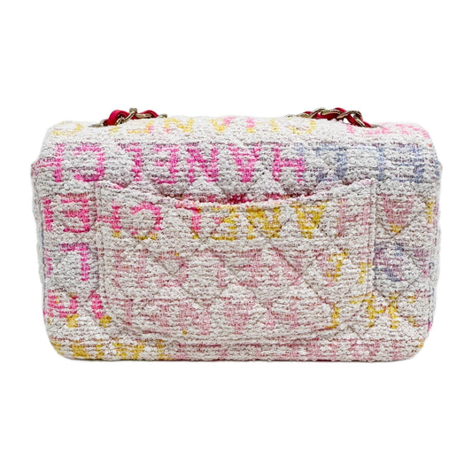 Mini Classic Flap 2024 "Cruise" Multicolored Tweed Shoulder Bag