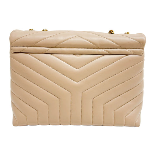 Loulou Beige Leather Shoulder Bag