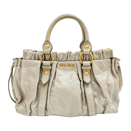 Vitello Sage Green Leather Two Way Bag