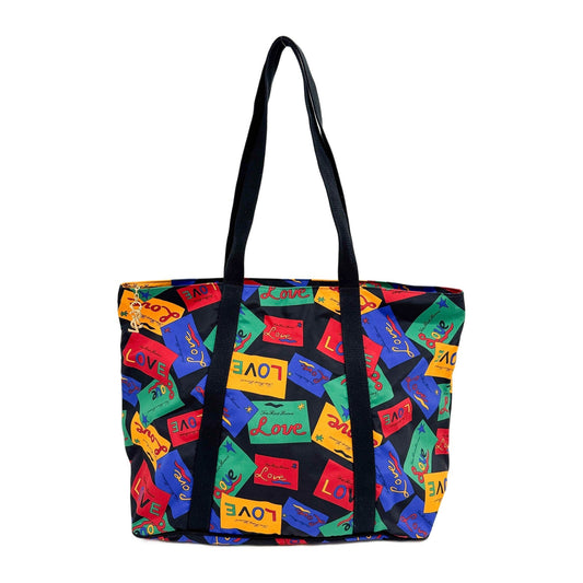 YSL "Love" Multicolor Nylon Tote Bag