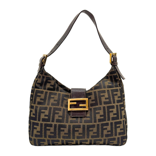 Brown Zucca Canvas Shoulder Bag