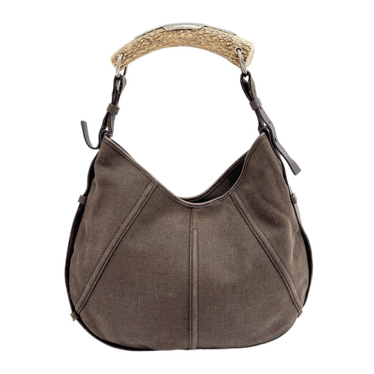 Mombasa Espresso Brown Canvas Shoulder Bag