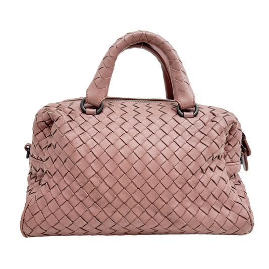 Intrecciato Mauve Purple Leather Two Way Bag