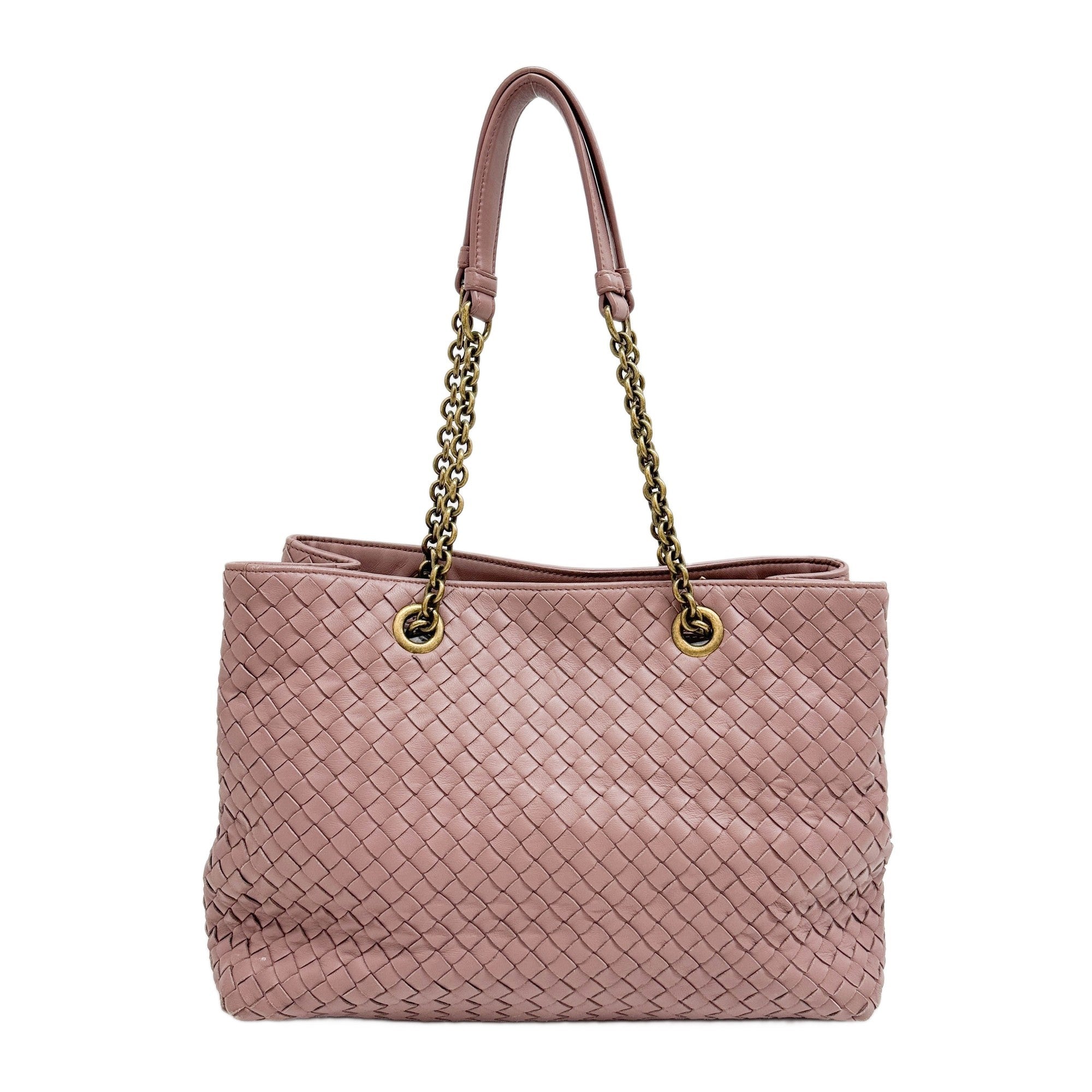 Garda Intrecciato Mauve Purple Leather Shoulder Bag