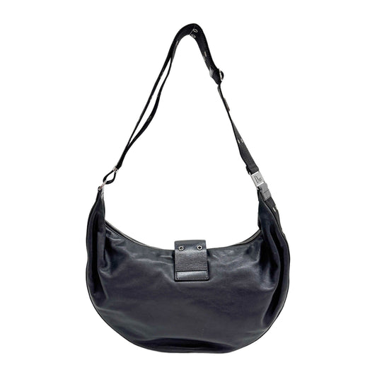 Street Chic Hobo Black Leather Shoulder Bag